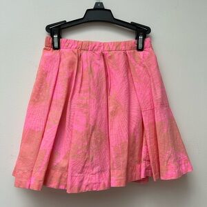 Crew cuts bright pink pleated skirt with adjustable waist size 7